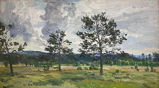 "Widok z szosy Radom Kielce Wzgórza Opoczyńskie", 1958 r.