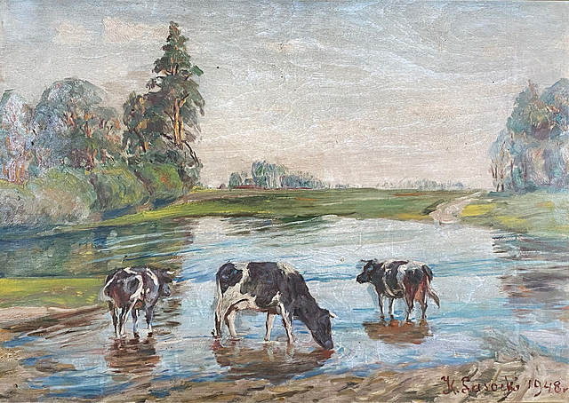 U wodopoju, 1948 r.
