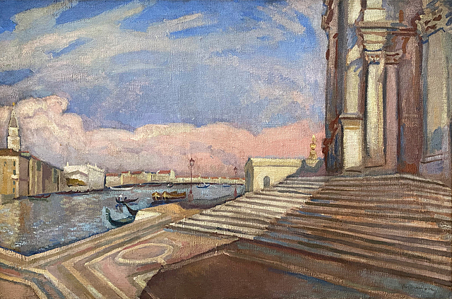 "Venezia-Wejście do kościoła Santa Maria della Salute"