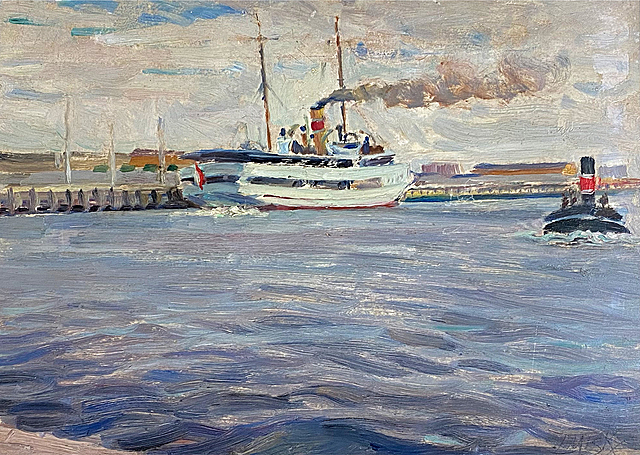 "Okręt "Gdańsk" wyrusza w drogę", około 1927 r.