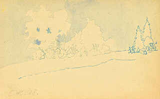 Pejzaż z choinkami, 1908