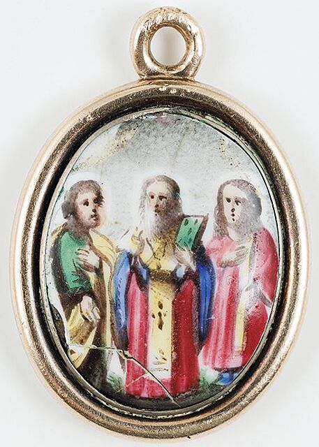 IKONKA, MEDALION PODRÓŻNY, Rosja, XIX w.