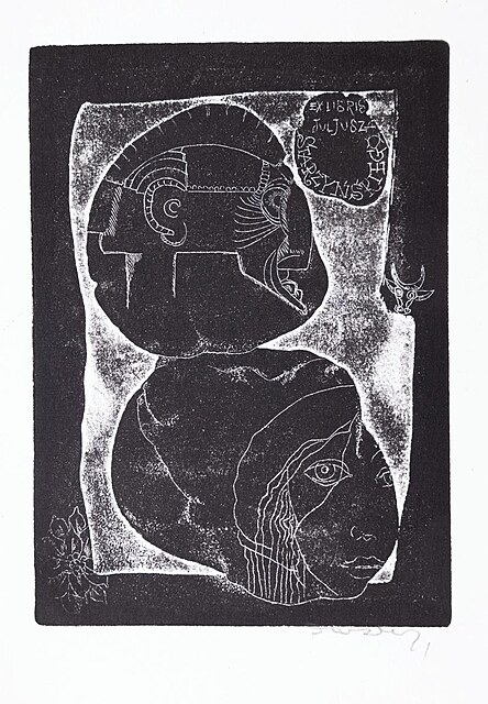 EKSLIBRYS JULIUSZA STARZYŃSKIEGO, 1969