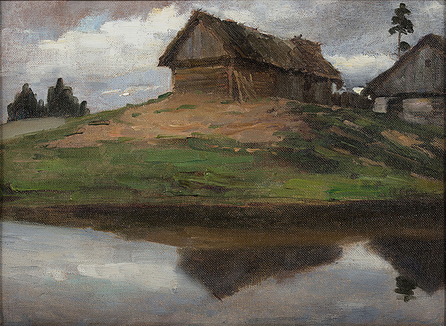 Stodółka w Drobindze nad Niemnem, ok. 1910