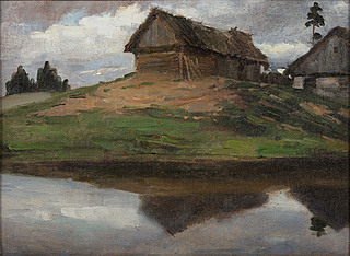 Stodółka w Drobindze nad Niemnem, ok. 1910