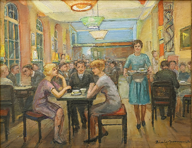 W restauracji, I poł. XX w.