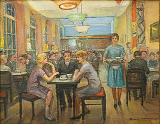 W restauracji, I poł. XX w.