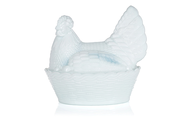 Bomboniera szklana "Kura" (cieniowana) duża