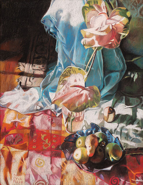 "Martwa natura z kwiatem flamingów" (2000)