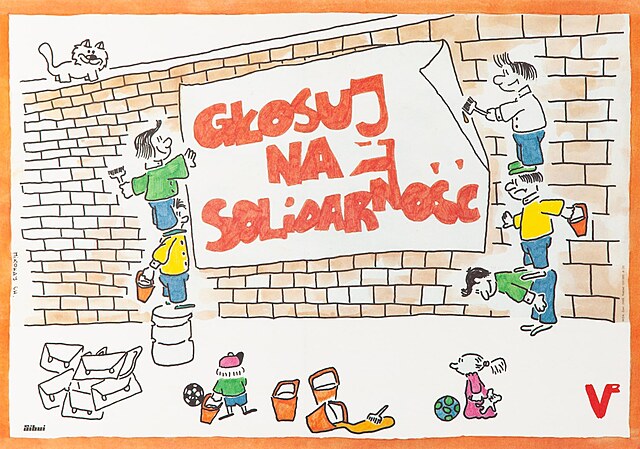 Plakat: Głosuj na Solidarność, 1989