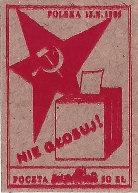 Znaczek: NIE GŁOSUJ! (Wybory 1985)