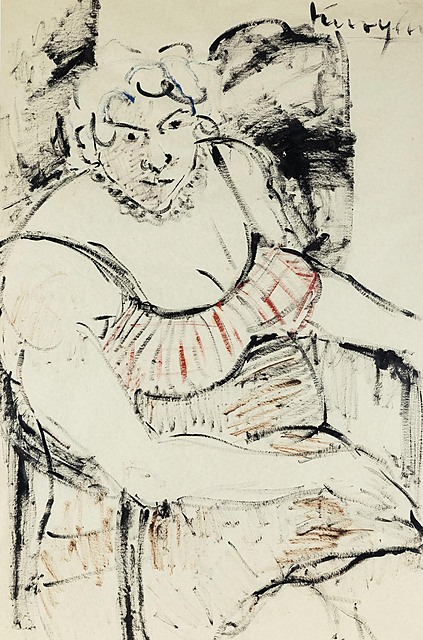 Kobieta z dekoltem niebieska, 1965