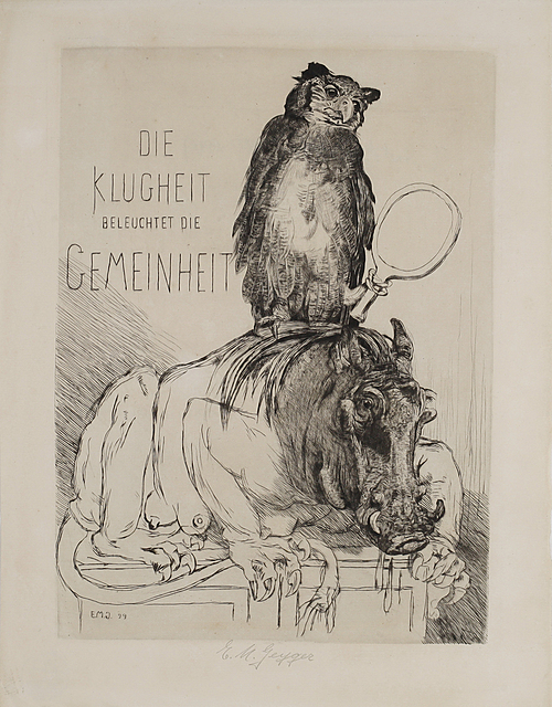 Mądrość oświeca masy (tyt.oryg.: „Die Klugheit beleuchtet die Gemeinheit”), 1899