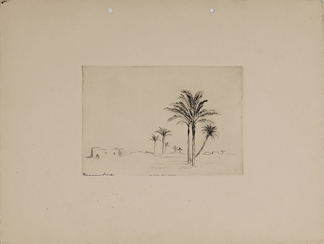 Palmy koło Haify, (tyt.oryg.: “Palmen bei Haifa”), 1934 
