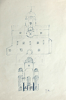 Projekt cerkwi (rysunek dwustronny)
