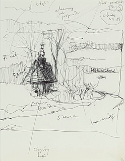 Studium krajobrazu z kapliczką, 1981