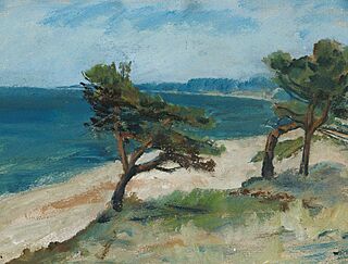 TRZY SOSNY NA BRZEGU MORZA, ok. 1930