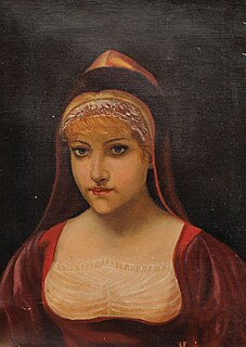 DAMA W CZERWONEJ SUKNI, 2 poł. XIX w.