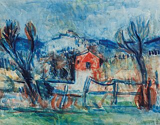 PEJZAŻ Z CZERWONYM DOMEM, 1959