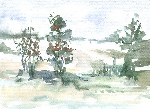 Wiosenny śpiew skowronka, z cyklu: "Pejzaż polski", 2007