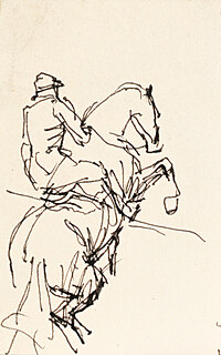 Mężczyzna na koniu