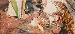 Scena z leżącą postacią - fragment większej kompozycji, 1913 r.