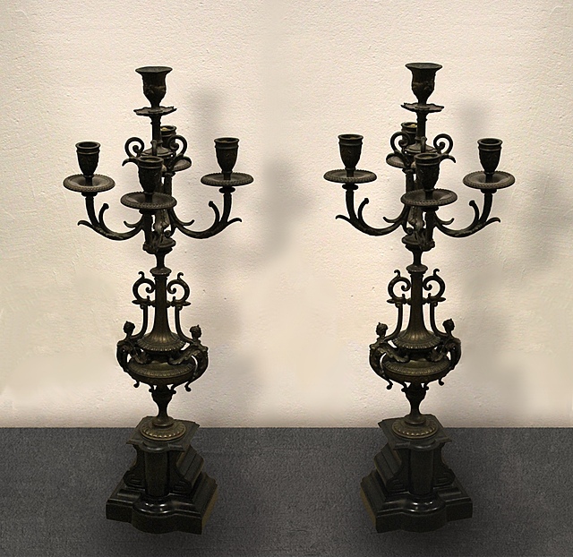 2 x Kandelabr pięcioramienny