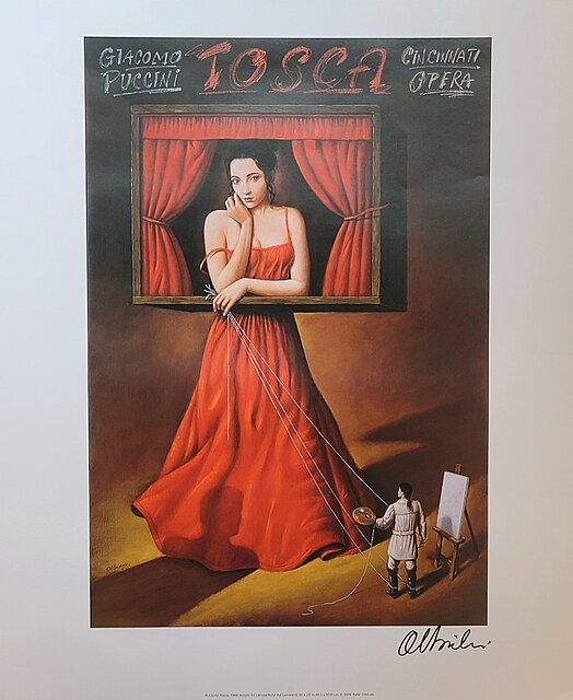 Proj. 'Tosca, Giacomo Puccini’, sygnowany