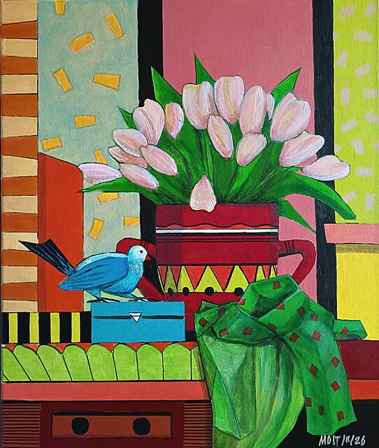 Martwa natura z zielonym szalikiem, 2026