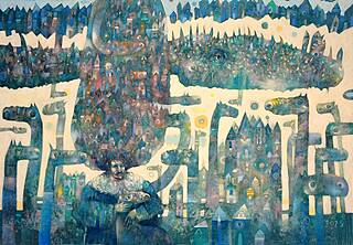 Zimowy pejzaż z horyzontalnym smokiem, 2025