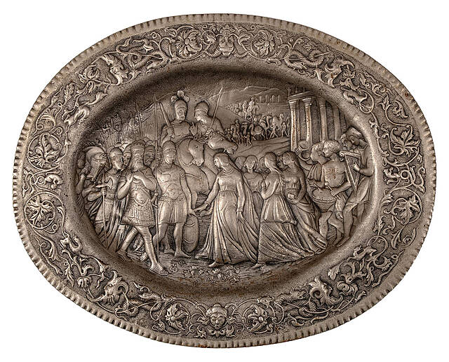 Taca platerowana w stylu barokowym, pocz. XX w.