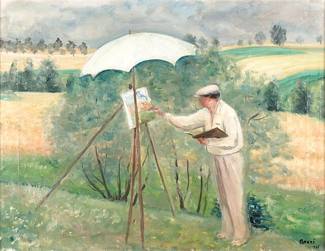 Pejzażysta – Wojciech Weiss malujący, 1935 r.