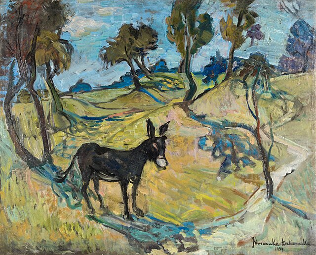 Pejzaż z osłem, 1954