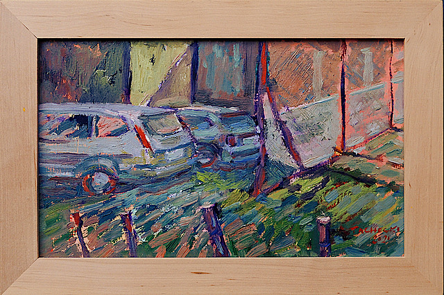 Widok na zaparkowane samochody, 2021