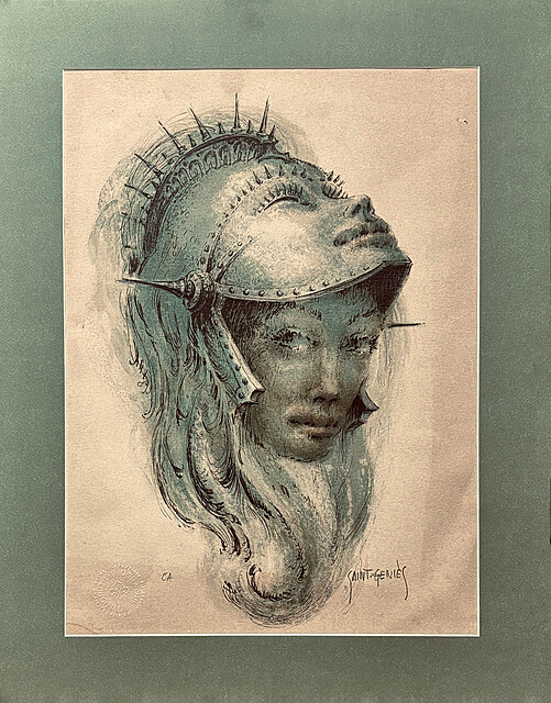 Kobieta w mitologicznym kasku, 1972