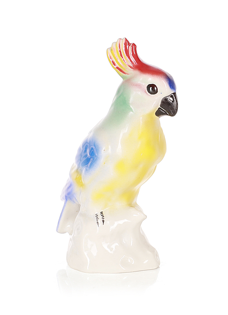 Figurka "Papuga nimfa mala", Wytwórnia Wyrobów Ceramicznych „Steatyt”