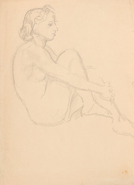 Akt kobiety siedzącej, 1953