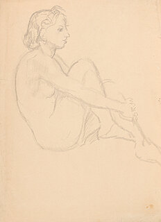 Akt kobiety siedzącej, 1953