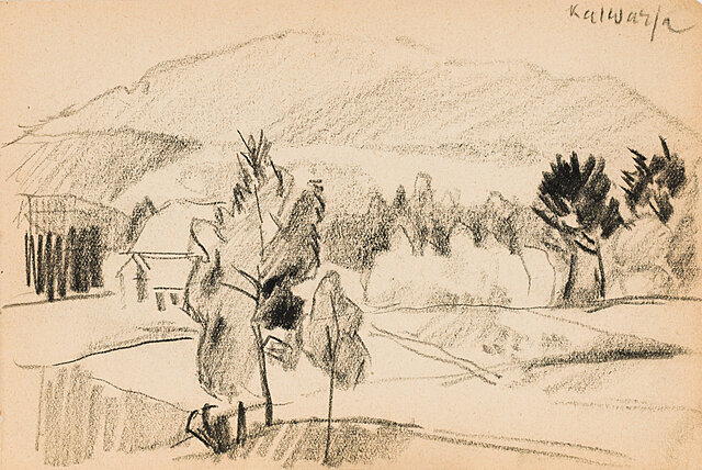 Pejzaż z Kalwarii Zebrzydowskiej, wrzesień 1937