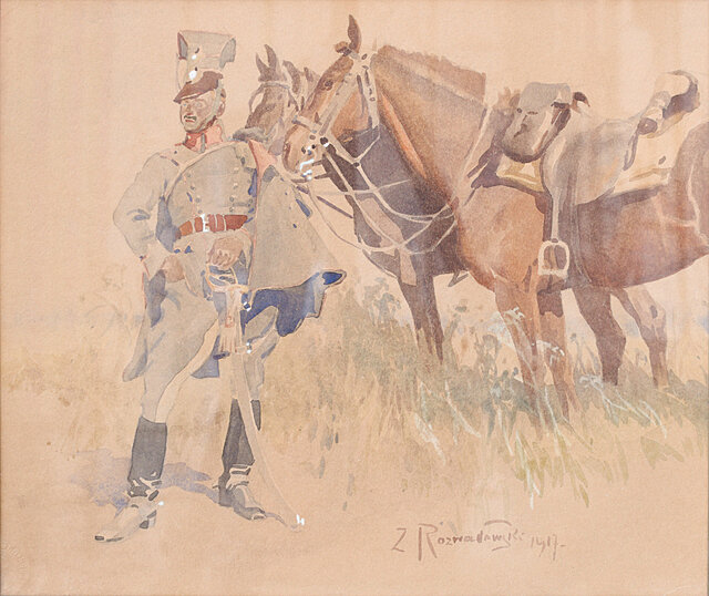 Scena z końmi, 1917