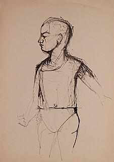 Szkic postaci chłopca, lata 50-te XX w.