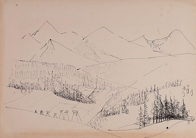 Szkic górskiego pejzażu