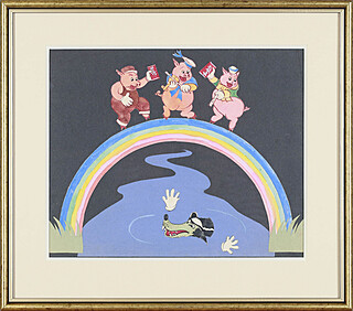 Trzy małe świnki (ilustracja reklamowa), lata 20./30. XX w.