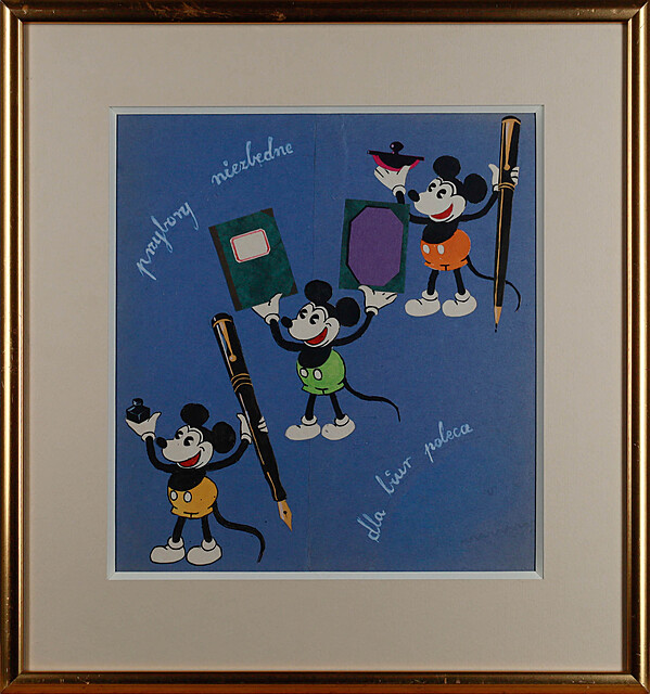 Przybory niezbędne dla biur poleca, ilustracja reklamowa, lata 20. / 30. XX w.