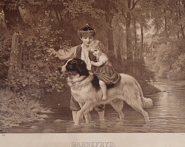 Pies ratownik, XIX w.