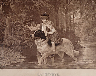 Pies ratownik, XIX w.