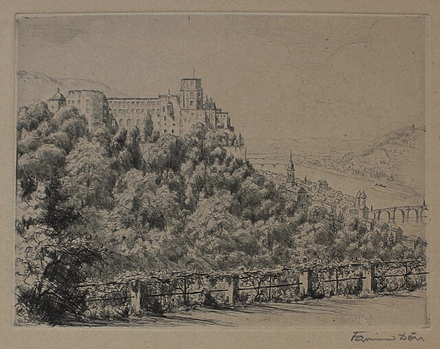 Widok na zamek w Heidelbergu