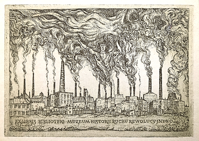 Exlibris Biblioteki Muzeum Historii Ruchu Rewolucyjnego w Łodzi