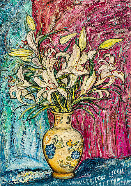 Bukiet białych lilii, 2024