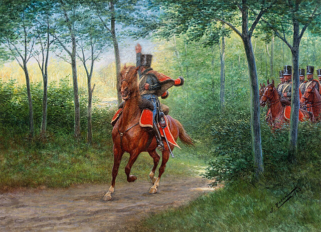 Oddział huzarów napoleońskich, 1923